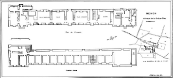 Plan de l'abbaye de Benon